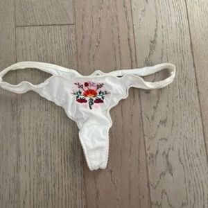 VINTAGE Abercrombie fitch cotton vintage panty underwear pantie embroidered RARE